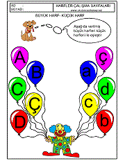 büyük ve küçük harfleri eşleştirme çalışmaları